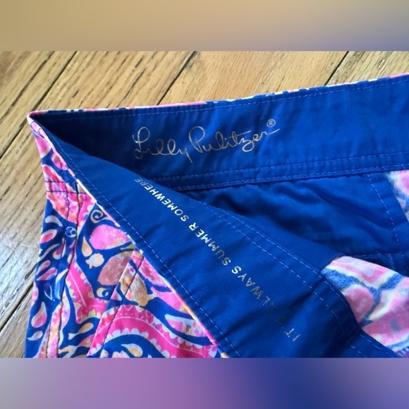 Lilly Pulitzer The Kerrie Short Womens Sz 4 “Can't Resist" Pink Blue Style 25762 - Picture 5 of 13